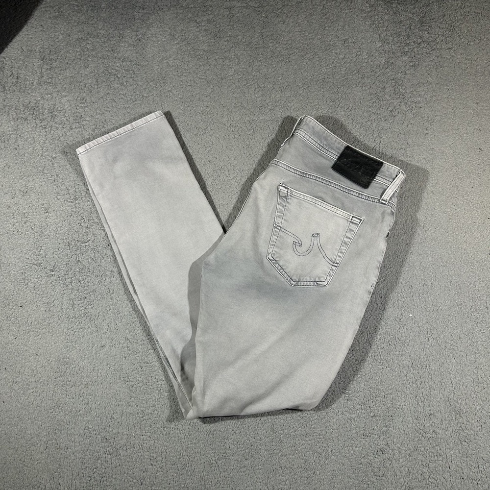 AG Adriano Goldschmied The Everett Slim Straight Gray Jeans Mens 32x32 #3699